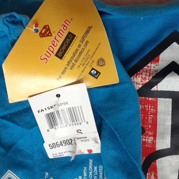 Brand New SUPERMAN LOGO Ladies CUT-OFF TANK TOP -S - Picture 4 of 4